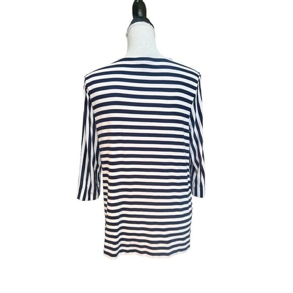 J.Jill black & white horizontal stripes top - Picture 3 of 9